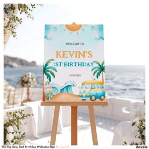 The Big One, Surf Birthday Welcome Sign