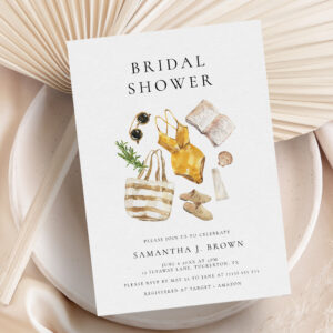 Trendy Modern Simple Summer Bridal Shower Invitation