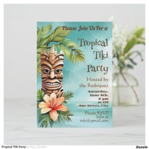 Tropical Tiki Party Invitation