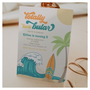 Two-Bular Birthday Invitation Surf Invitation