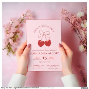 Tying the Knot Coquette Bridal Shower Invitation