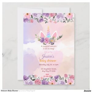Unicorn Baby Shower Invitation