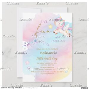 Unicorn Birthday Invitation