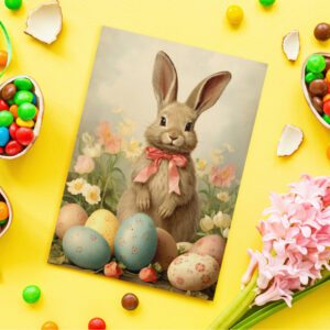 Vintage Easter Bunny Card