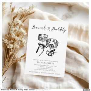 Whimsical Brunch & Bubbly Bridal Shower Invitation