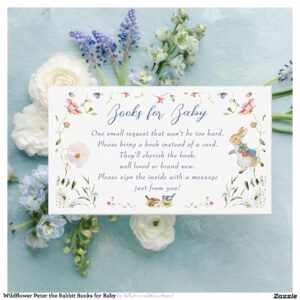 Wildflower Peter the Rabbit Books for Baby Enclosure Card