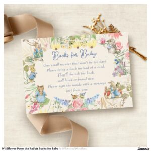 Wildflower Peter the Rabbit Books for Baby Enclosure Card