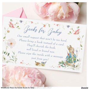 Wildflower Peter the Rabbit Books for Baby Enclosure Card