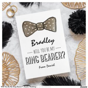 Will You Be My Ring Bearer? Rustic Wedding Invitation